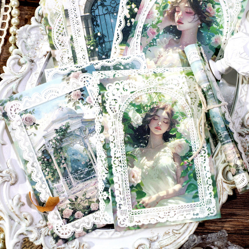 Romantic Lace Character Series – Material Paper Collection, 30 Pcs - ViktaShop