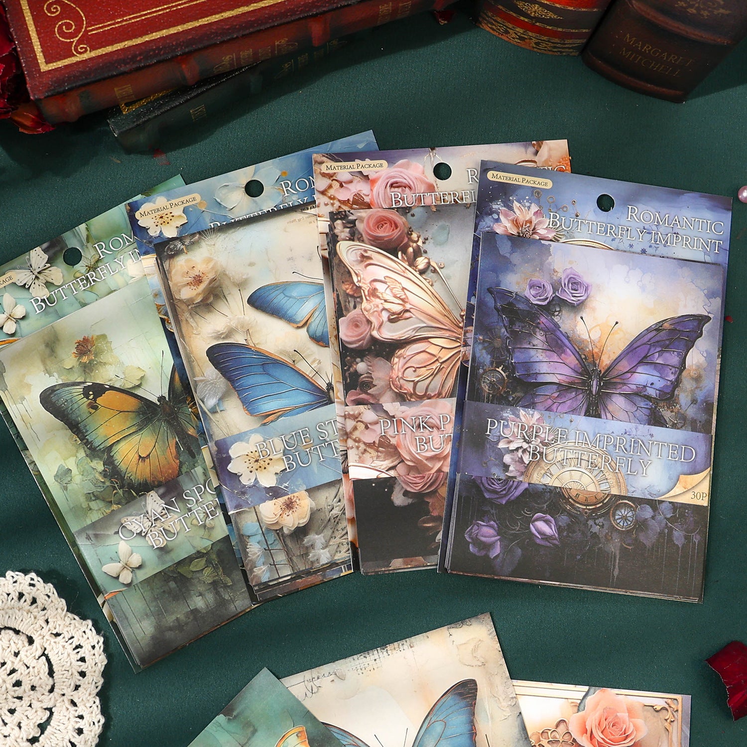 Ancient Forest Romantic Butterfly Print Paper, 4 Options - ViktaShop