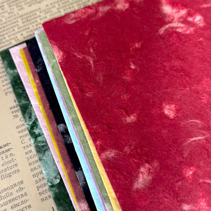 Double-Sided Hand-Torn Paper – Handmade DIY Material, 10 Sheets - ViktaShop