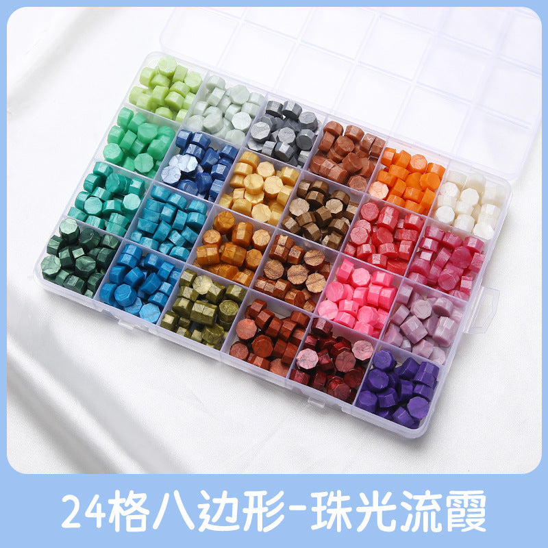 Vintage Transparent Fire Paint Wax Granules Set with Gold Powder - ViktaShop