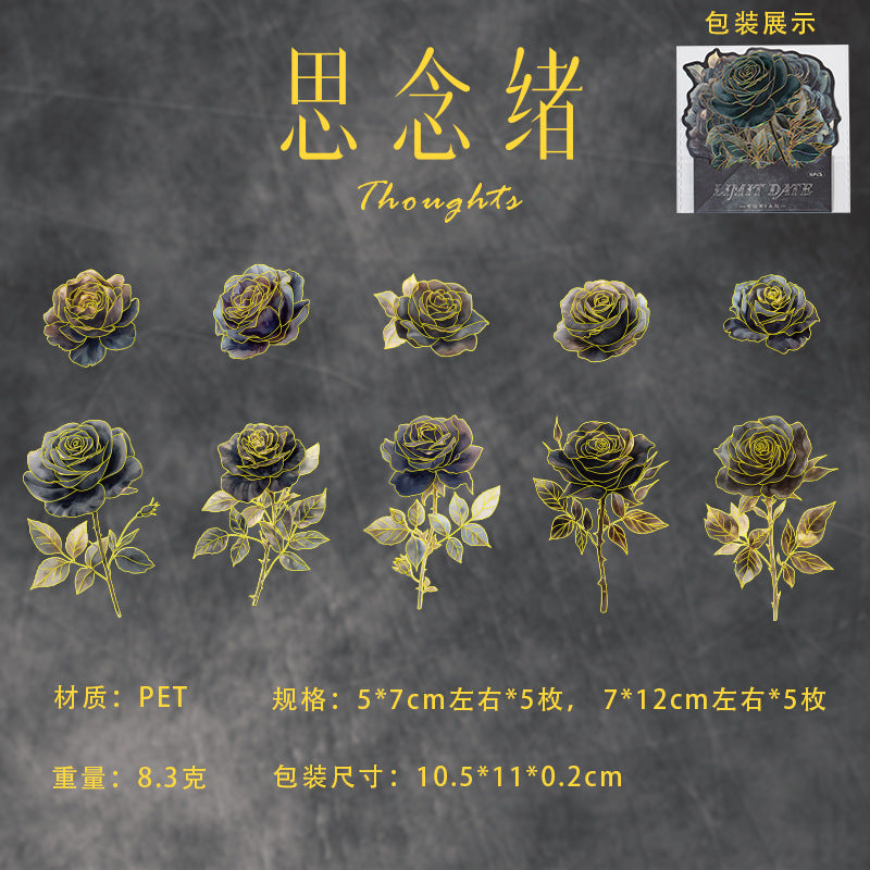 PET Flower Sticker Pack, 4 Options - ViktaShop