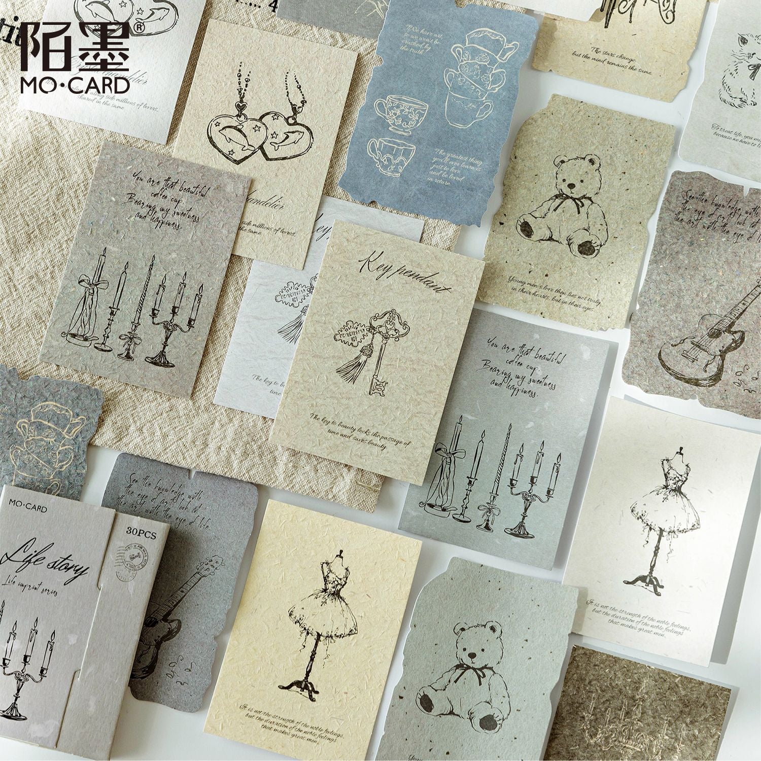 Material Stickers Life Imprint Series - 30 pcs - ViktaShop