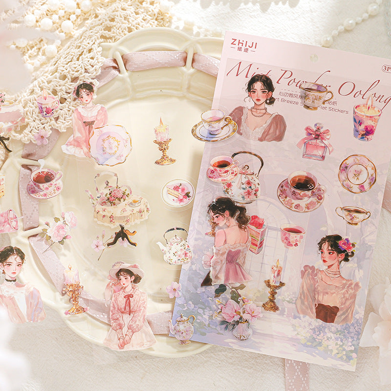 Paper Track PET Stickers - Heart Breeze Series, 3 Sheets - ViktaShop