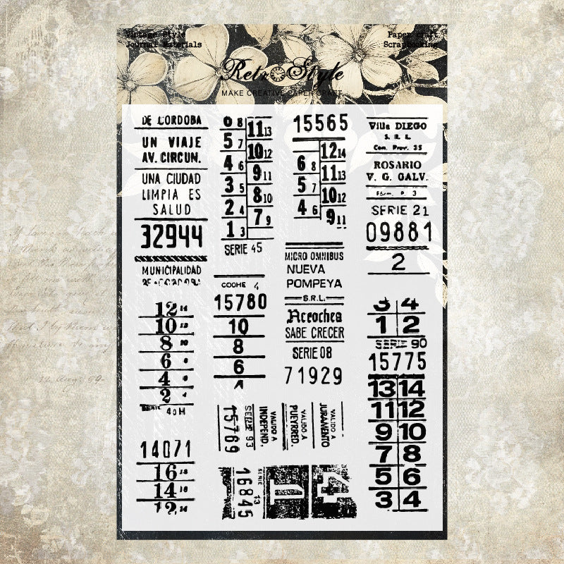 Transparent Retro Background Silicone Stamp