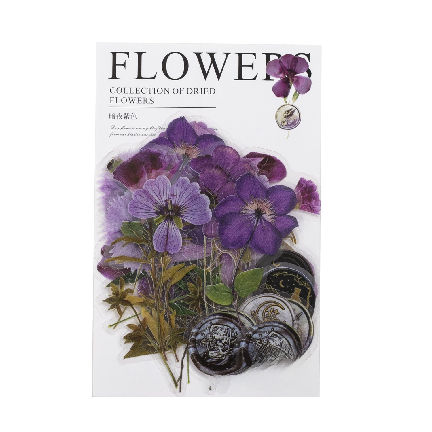 PET Sticker Pack - Dried Flower Collection Series, 40 Sheets - ViktaShop