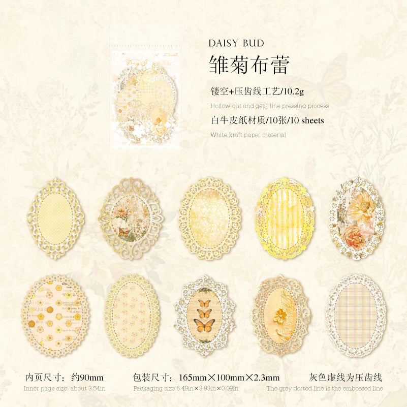 White Kraft Paper - Lace Flower Dream Series, 6 Options - ViktaShop