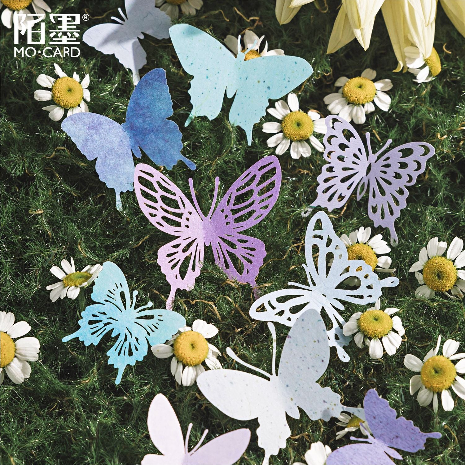White Kraft Paper Hollow Material - Butterfly Series, 30 Pcs - ViktaShop