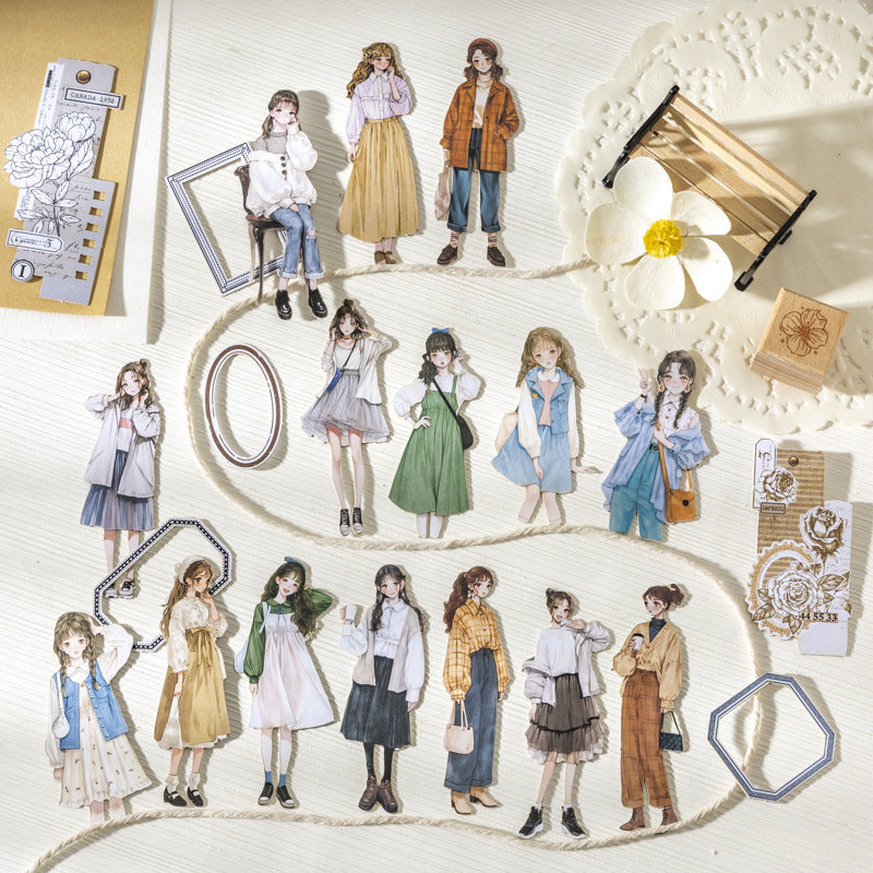 Hard Card Stickers – Romantic Echo Series, 6 Options - ViktaShop