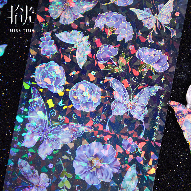Light  Butterfly  Sticker Paper 6 Types 2 Sheets
