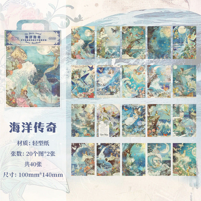 Travel Series Retro Note Paper - 6 Pcs