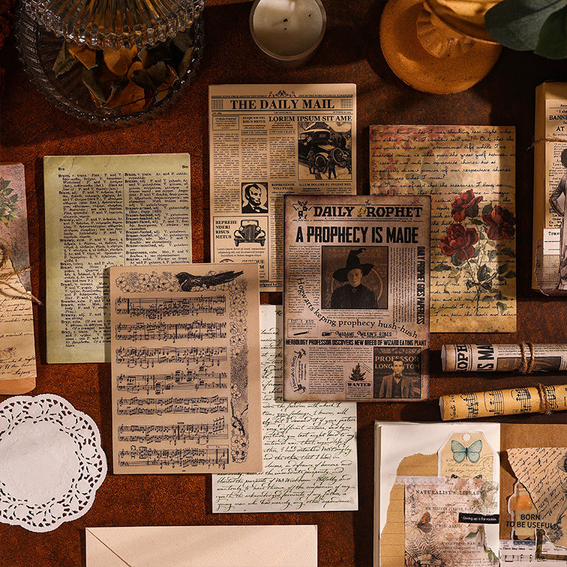 Classical Records Sticker Set - Retro Alphabet & Material Paper - ViktaShop
