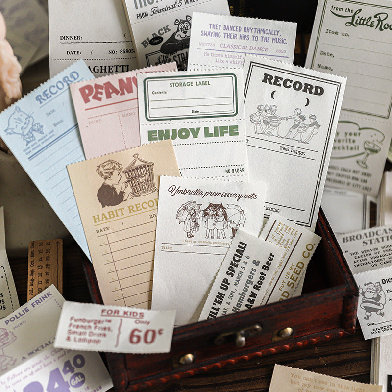 Diary Series Retro Paper - 50 Pcs - ViktaShop
