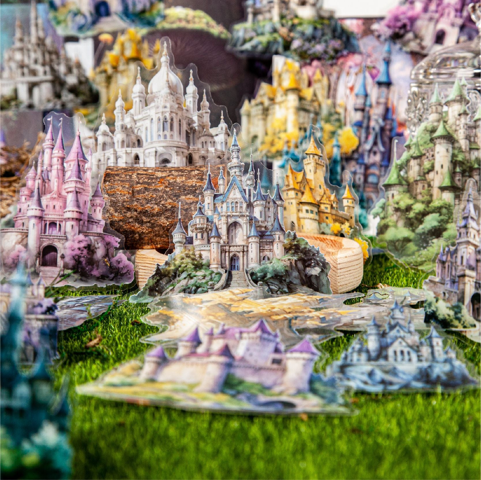 Retro Fantasy Castle PET Stickers Pack – Castle Series, 6 Options - ViktaShop