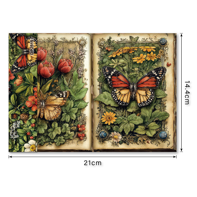 Flower Material background paper A5