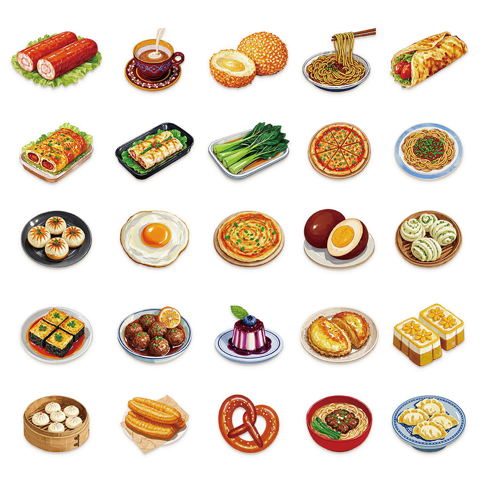 Breakfast stickers 50 psc