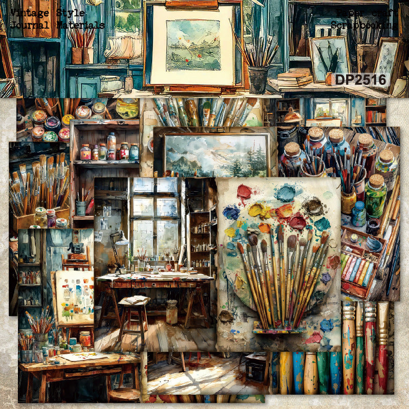 Vintage style Material background Paper A5