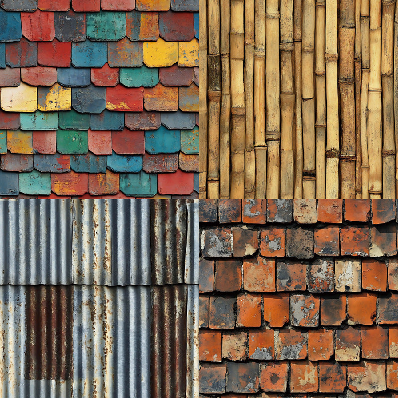 Texture of Tiles DIY Background Paper – Single-Sided, 24 Sheets - ViktaShop