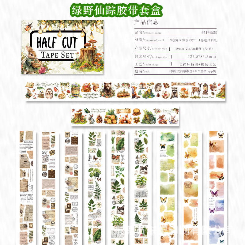 Creative PET Sticker Set Box – Characters, Flowers, Animals, 3 Options - ViktaShop