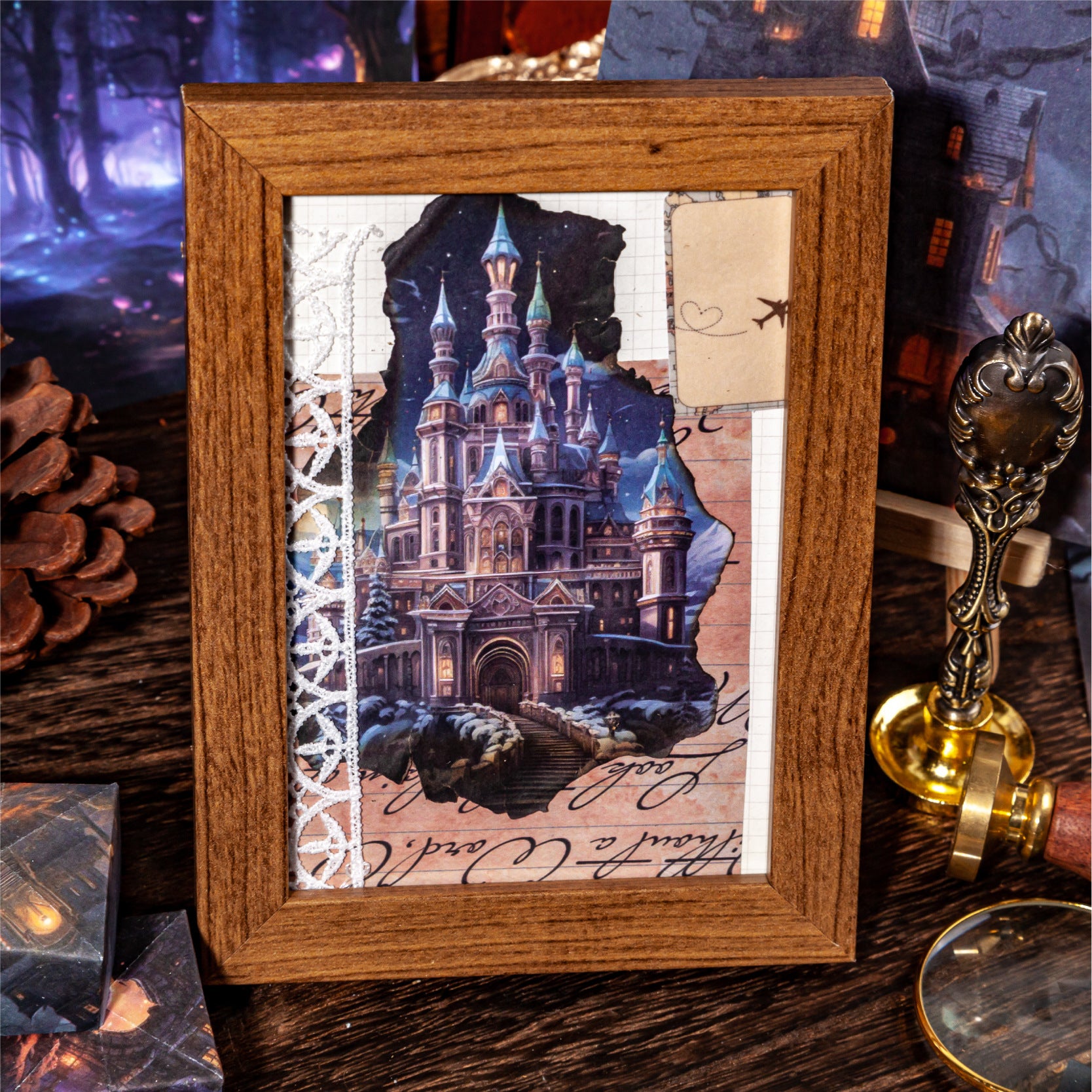 Castle Legend Decorative Paper – Vintage Collage Stickers, 4 Options - ViktaShop