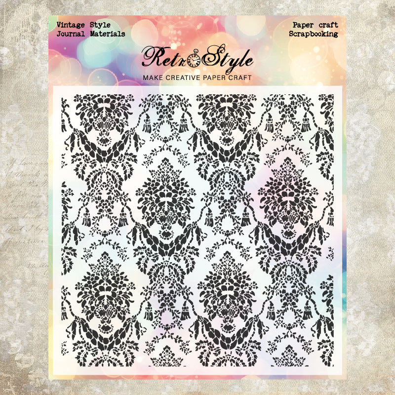 Transparent Silicone Stamp – Retro Background Rose & Wood Grain, 8 Options - ViktaShop