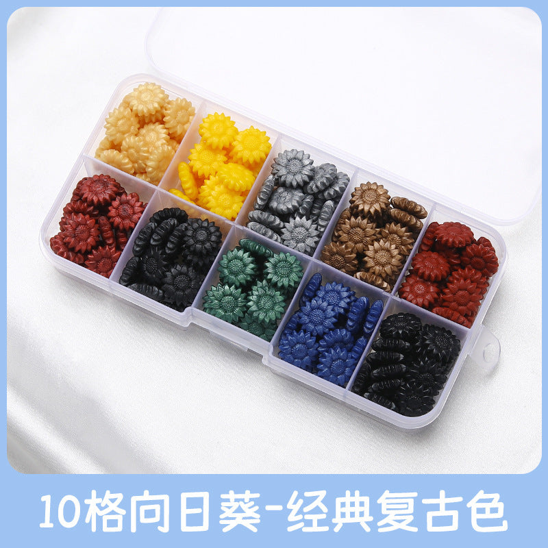 Vintage Transparent Fire Paint Wax Granules Set with Gold Powder - ViktaShop
