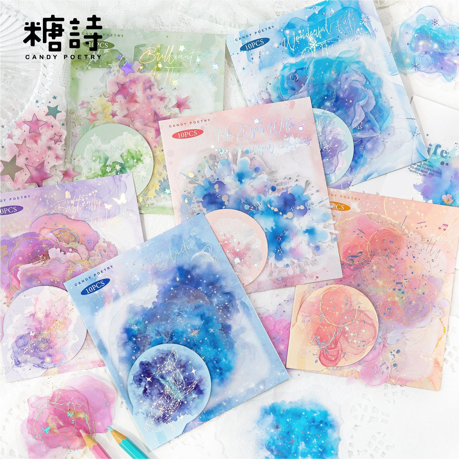 Watercolor PET Stickers - ViktaShop