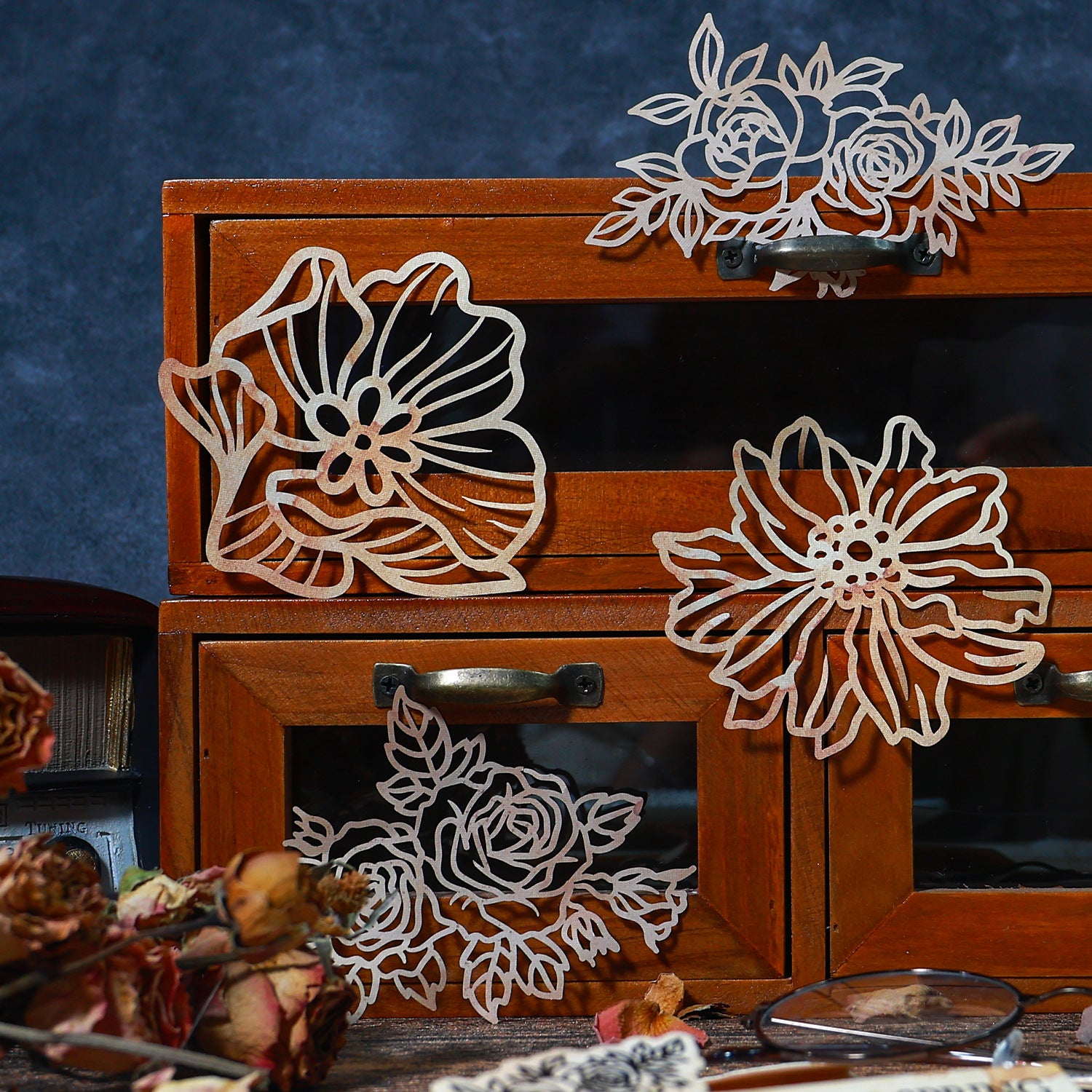 Country Poetry Material Paper - Retro Lace Series, 10 Pcs - ViktaShop