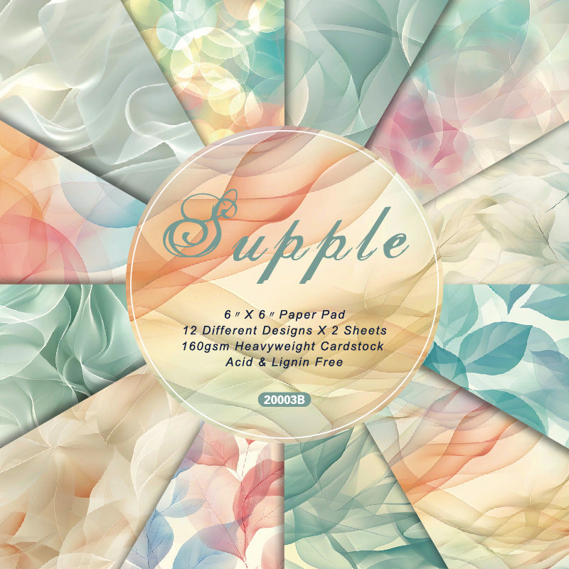 Calming Background Paper – Single-Sided, 24 Sheets - ViktaShop