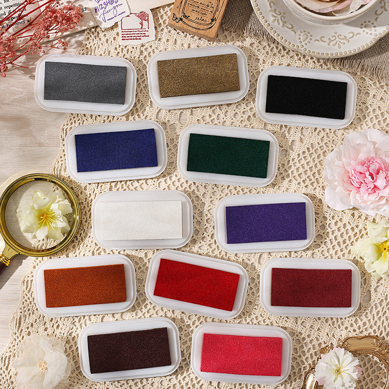 Special Color Box Series Oily Ink Pad Set – 12 Colors - ViktaShop