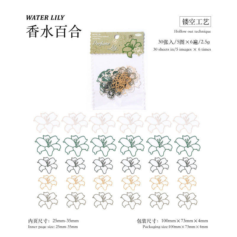 White Kraft Paper Hollow Material - Flower Pickup Serie - ViktaShop