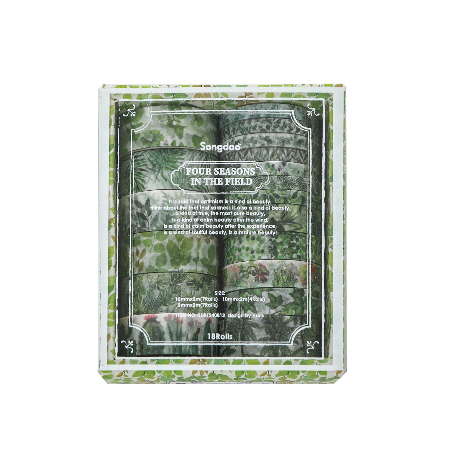 Four Seasons Series – Flower Elements Paper Tape Set, 18 Rolls - ViktaShop