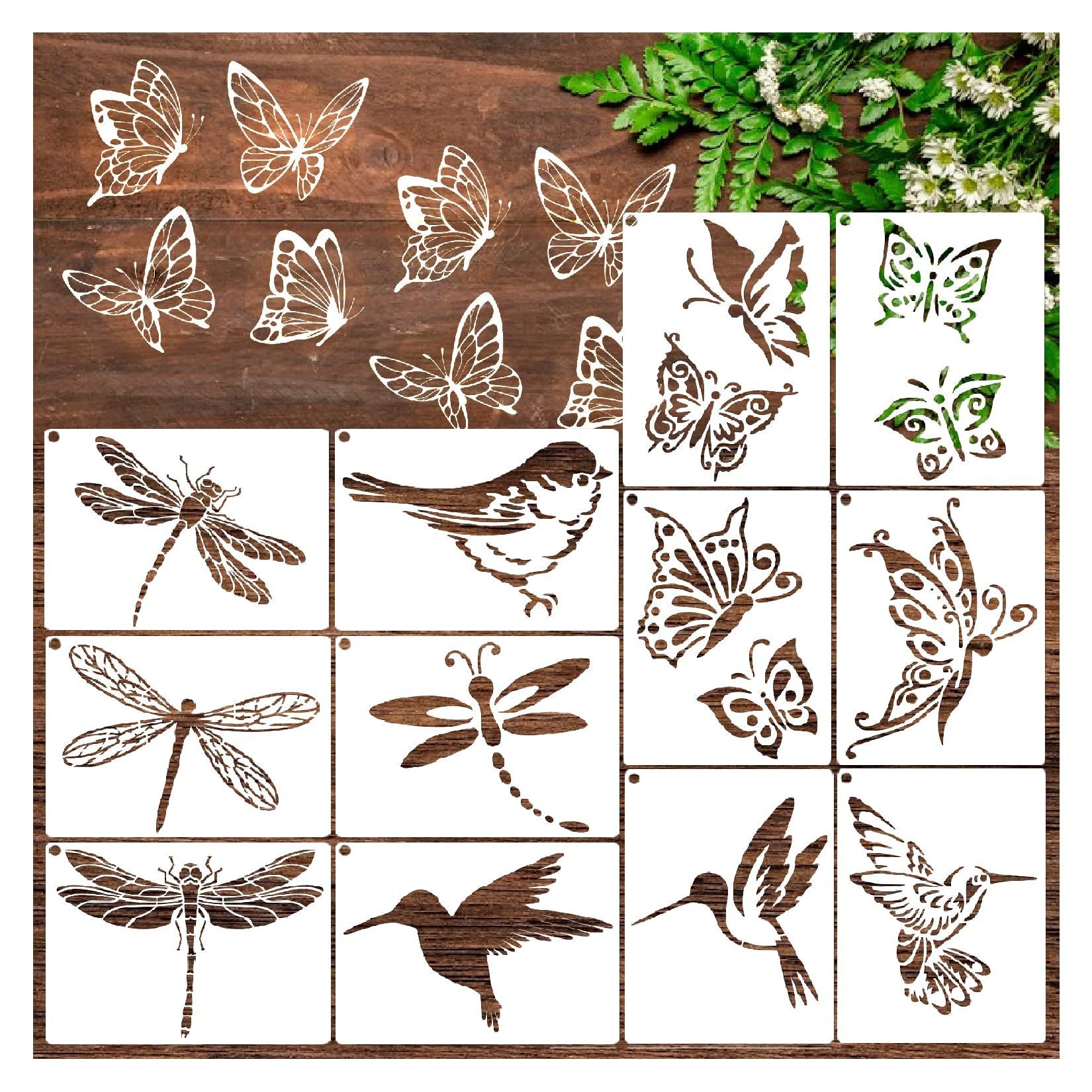Butterfly & Farm Animal Stencil – Insect Cow DIY Template PET Material - ViktaShop