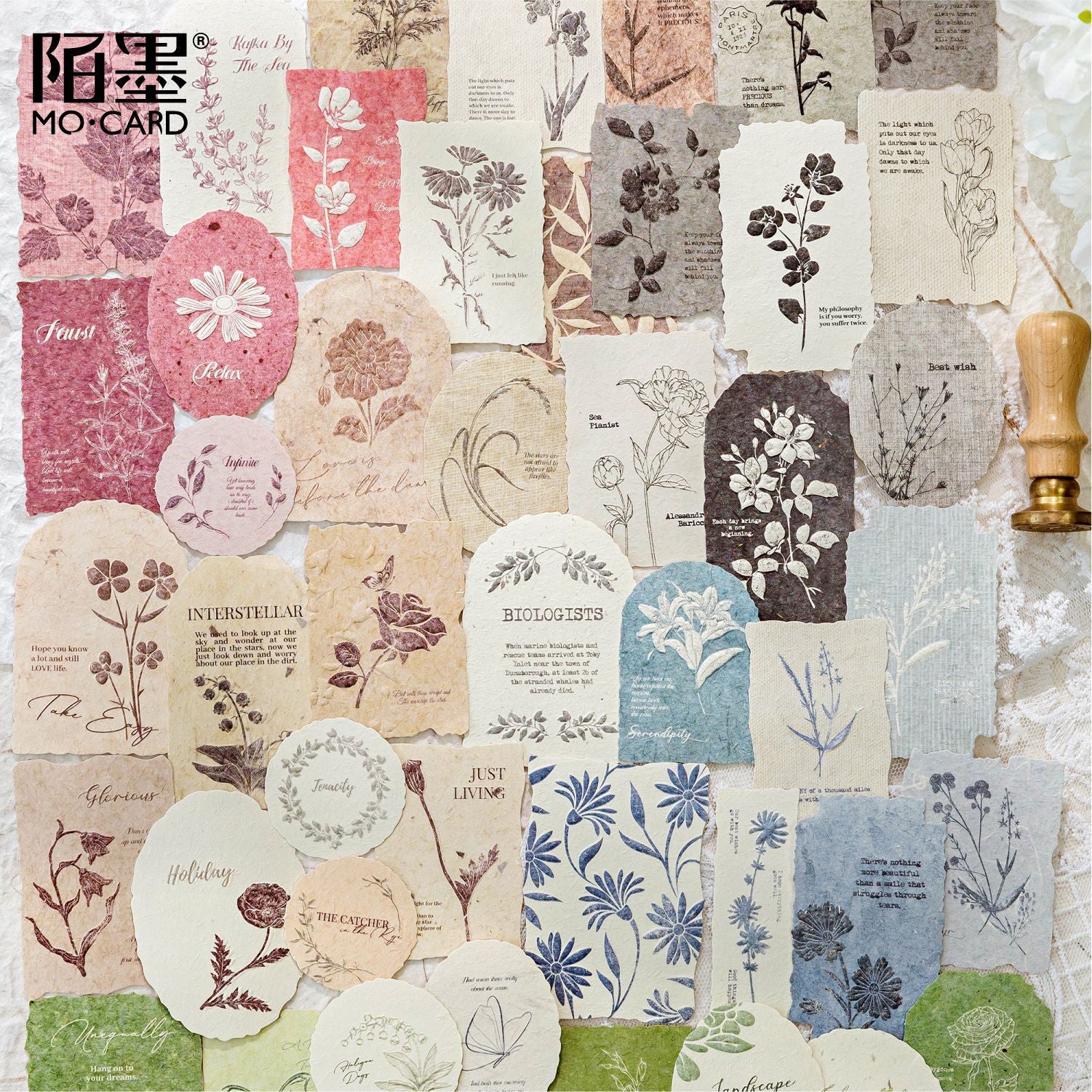 Relief Paper Stickers - Forest Overture, Flowers & Plants Theme, 30 Pcs - ViktaShop