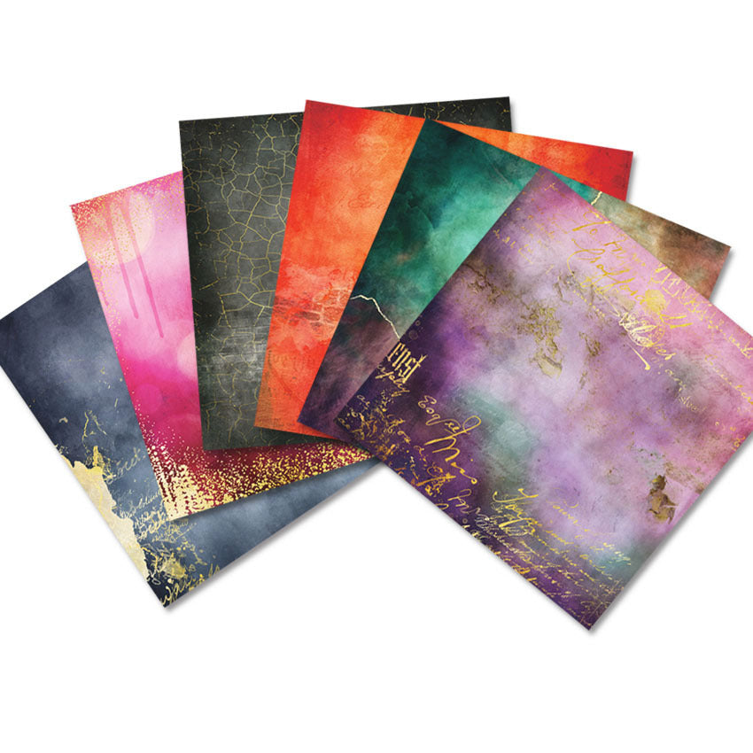 Vintage Colorful Pattern Background Paper – 24 Sheets - ViktaShop