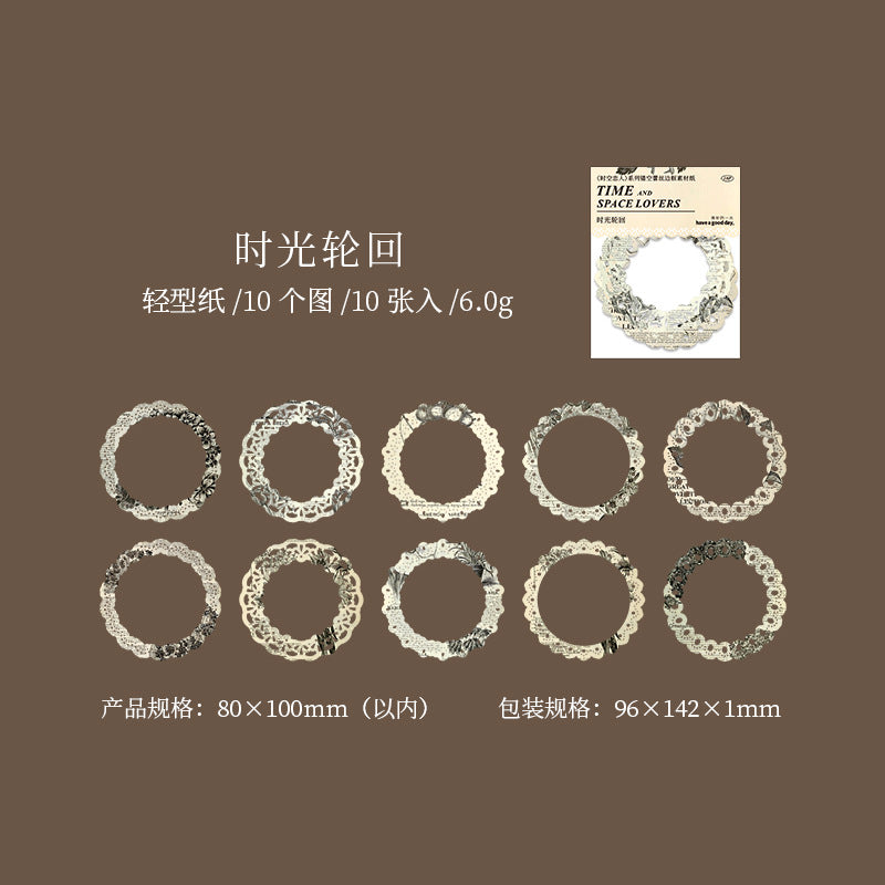 Wonderful Day Series Lace Hollow Frame Material Paper for Scrapbooking - ViktaShop