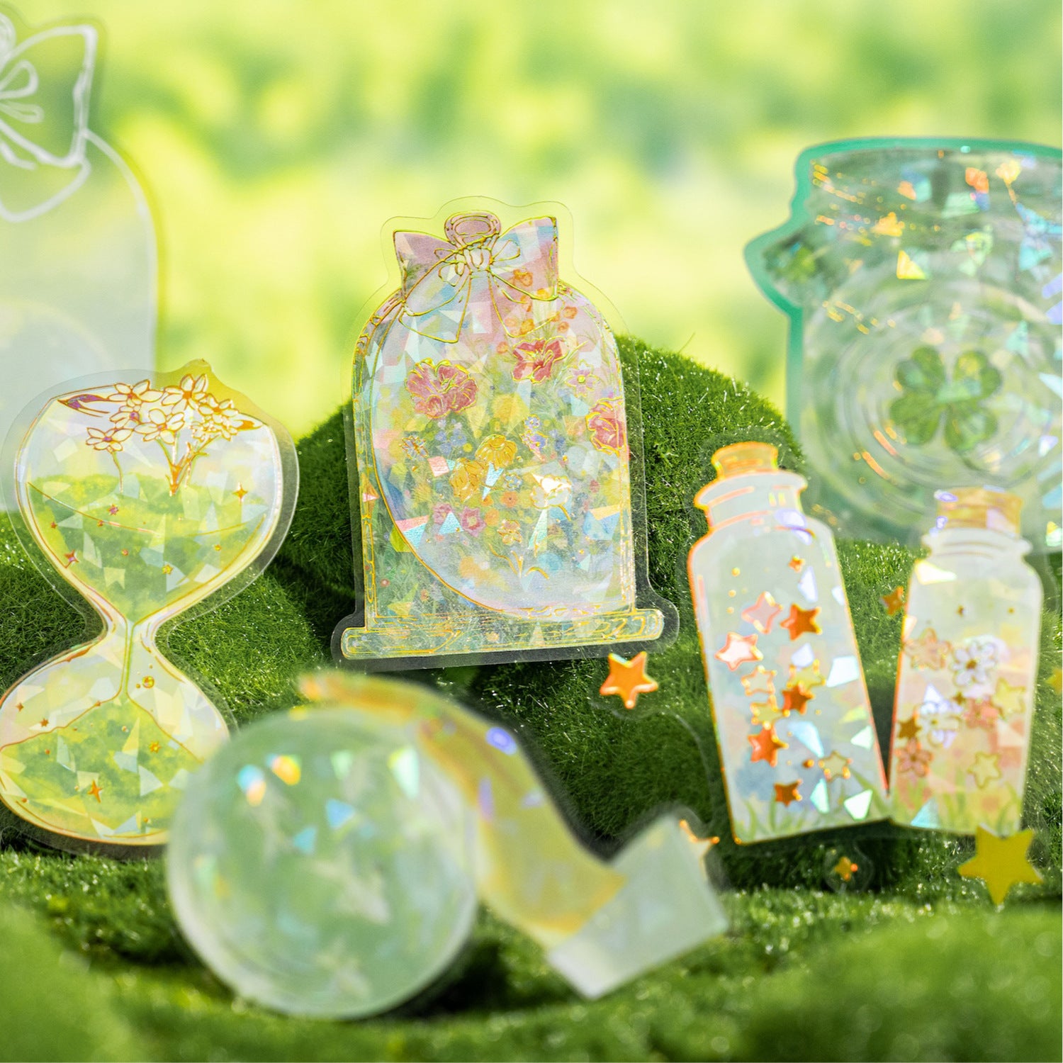 Bottle series PET stickers 10 psc