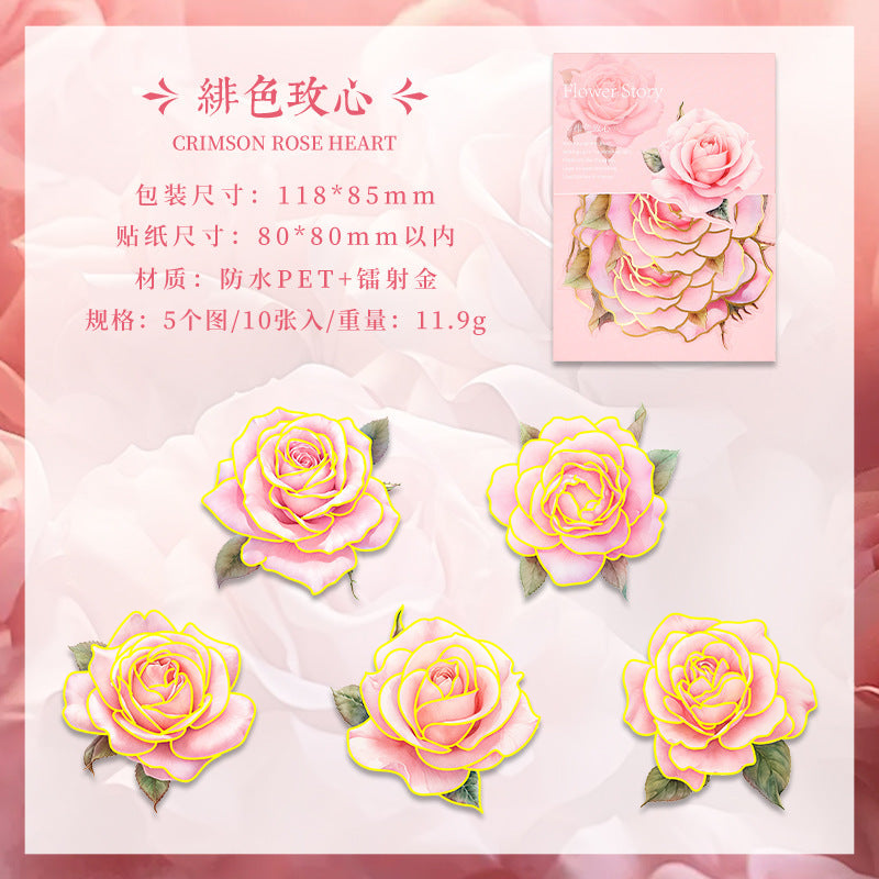 Flower Story PET Sticker pack 10 psc