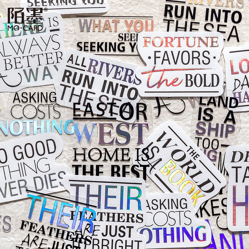 Text Big Title Series Pet Stickers Pack 6 Styles 30 psc