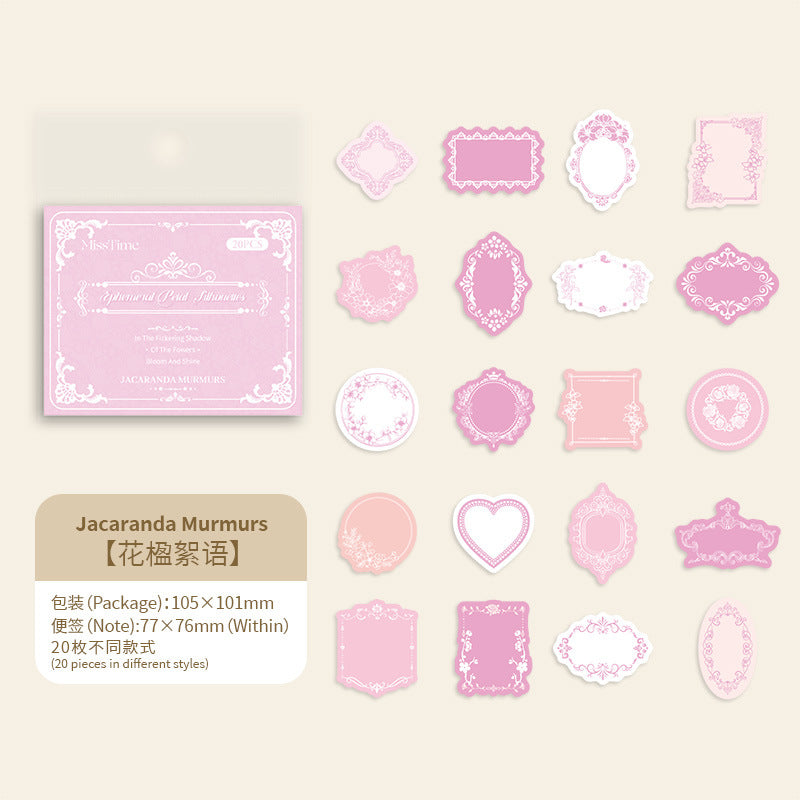 Relief Note Paper - Fuying Series, 20 Pcs - ViktaShop