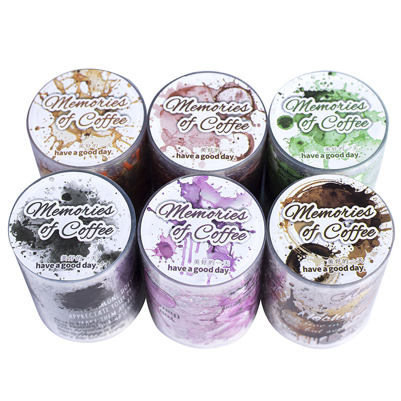 PET Tape Coffee Memory Series – Waterproof Decorative Tape, 2m - ViktaShop