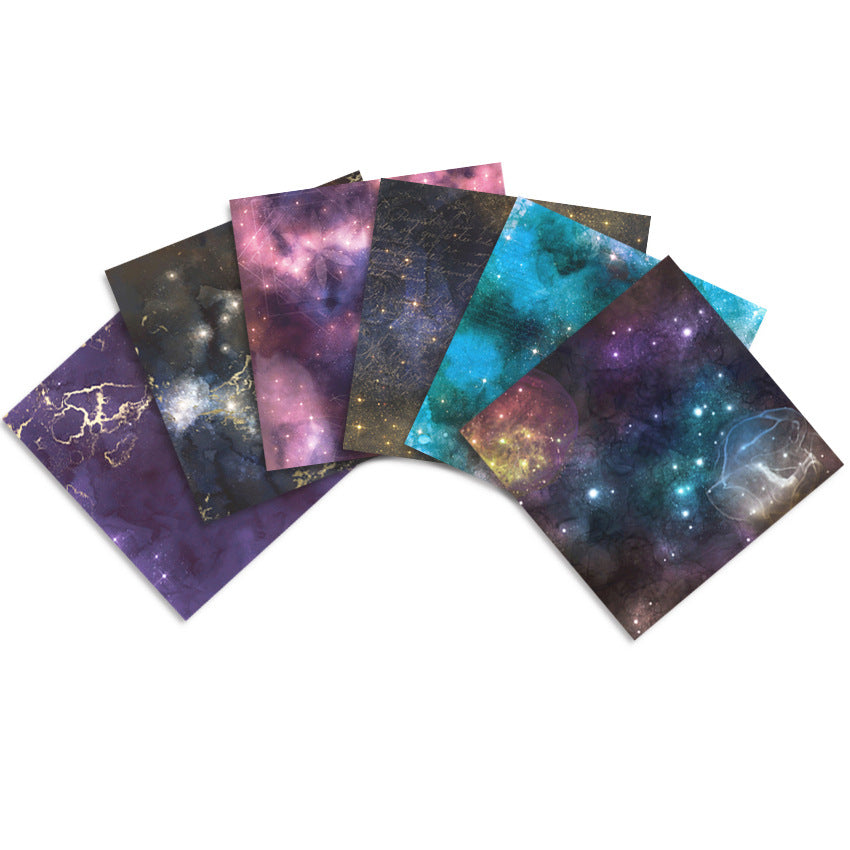 Galaxy DIY Photo Album Background Paper Pattern Paper - 24 Sheets - ViktaShop