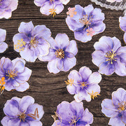 Light magic fog flower PET bronzing stickers 20 psc - Viktashop.com