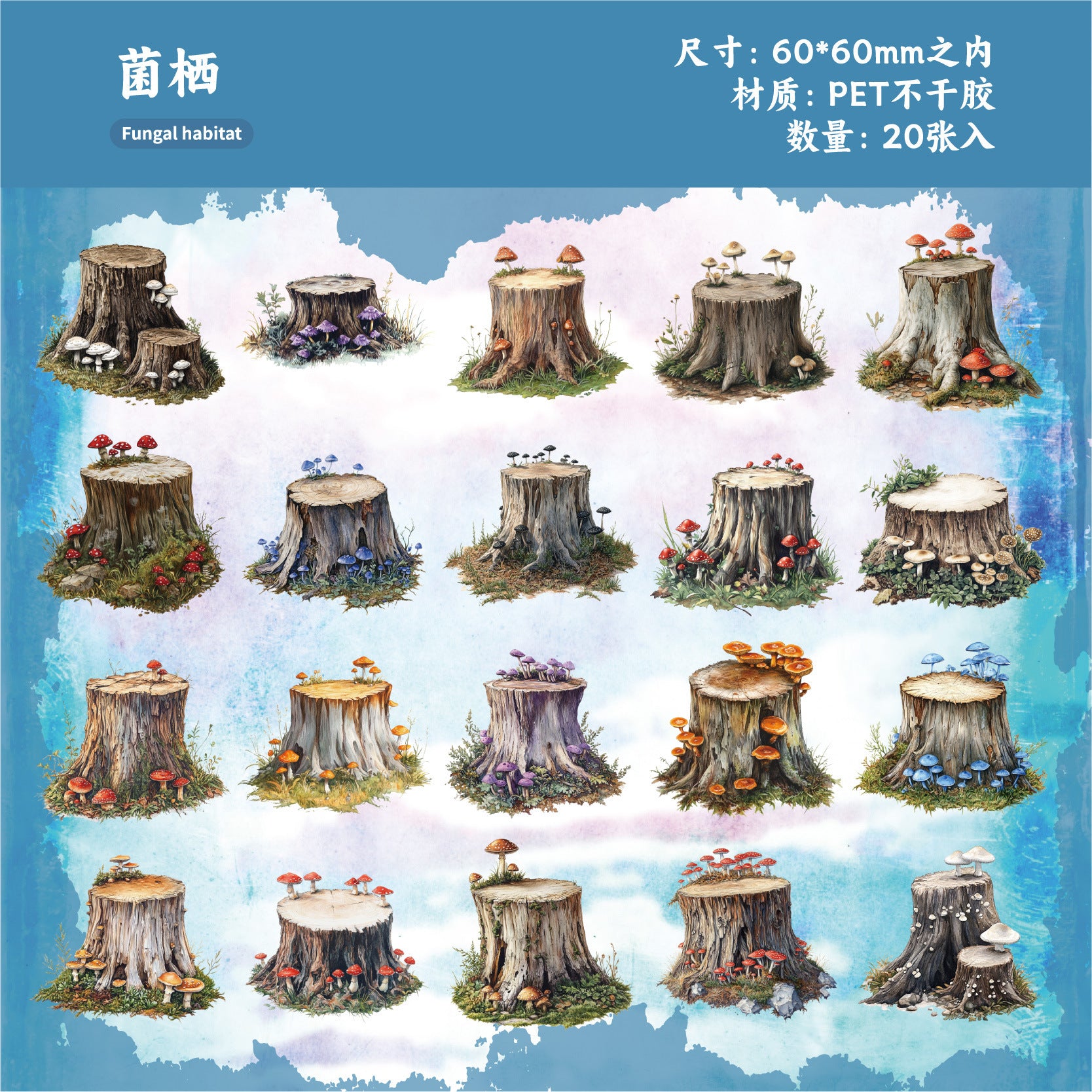 PET stickers 10psc