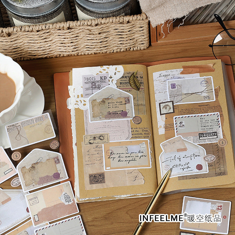 Writable Stickers, Retro Collage Series, 4 Options - ViktaShop