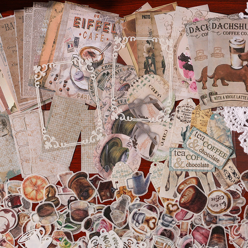 Autumn Contract Book Series – Retro Sticker & Note Paper Set - ViktaShop