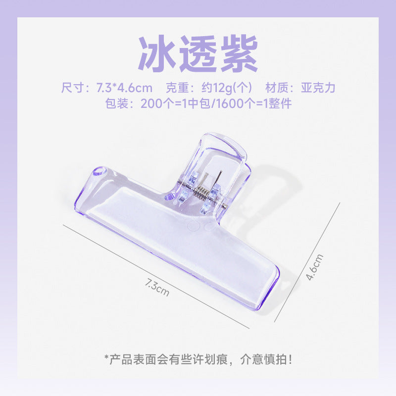 Transparent Acrylic Jelly Clip – Long Tail Stationery Clip - ViktaShop