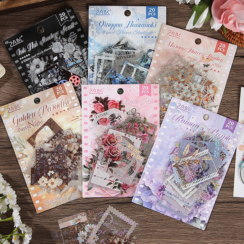 Transparent PET Plant & Flower Stickers - ViktaShop