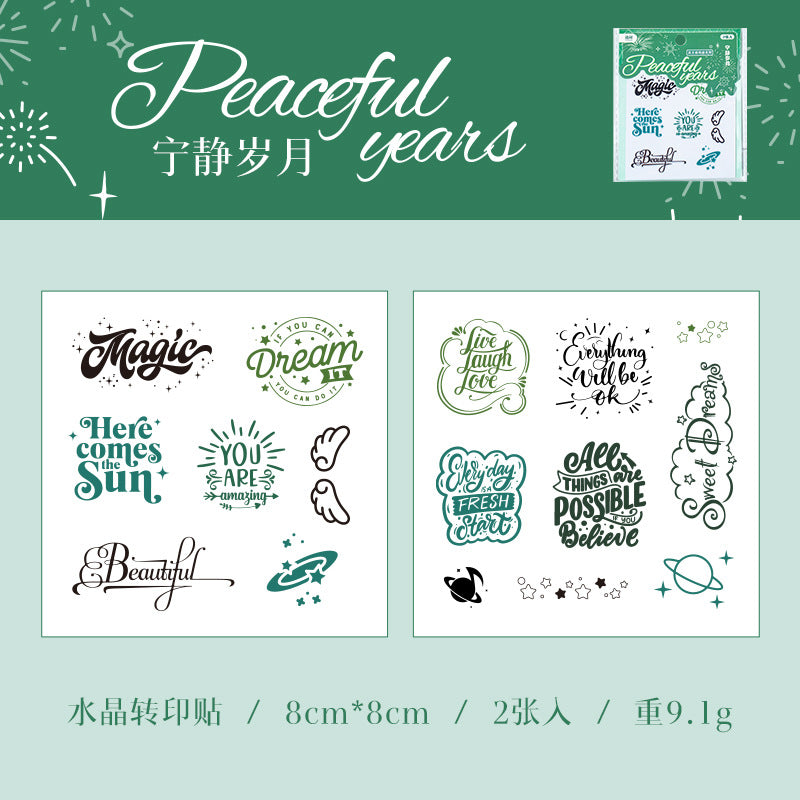English Sonata Crystal Transfer Stickers - 4 Pcs - ViktaShop