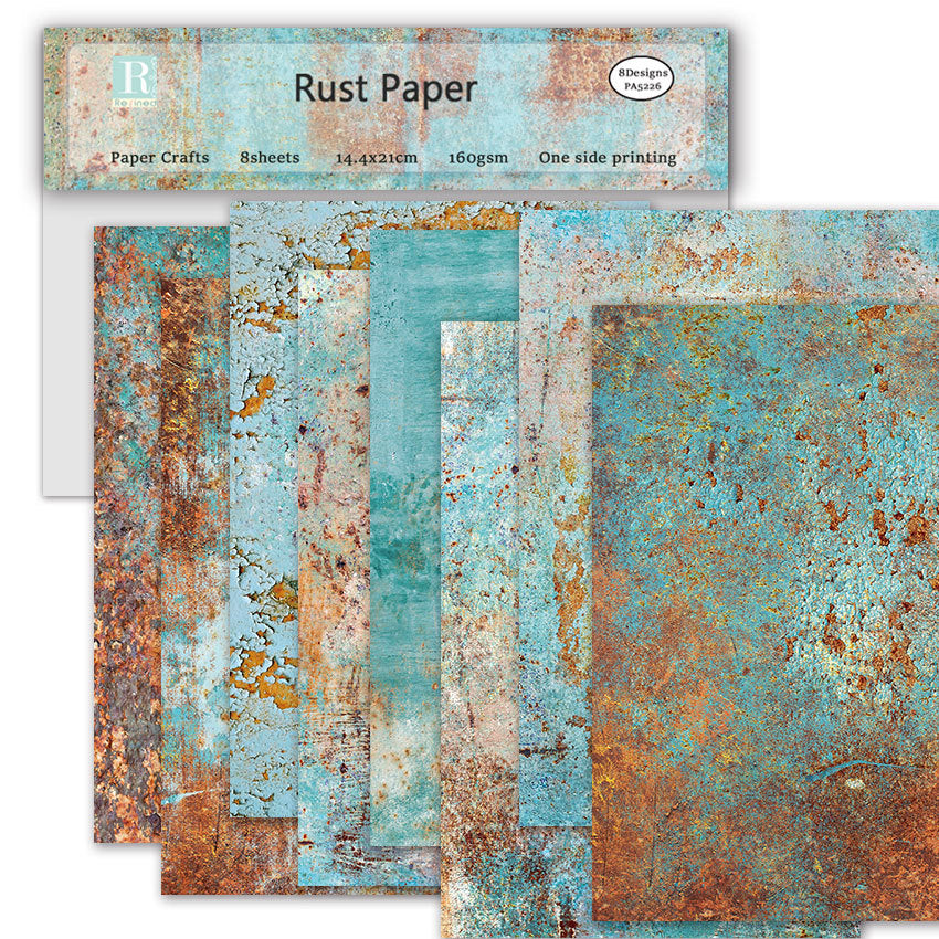 Rust Paper Single-Sided Pattern Paper for DIY Album & Scrapbook - ViktaShop