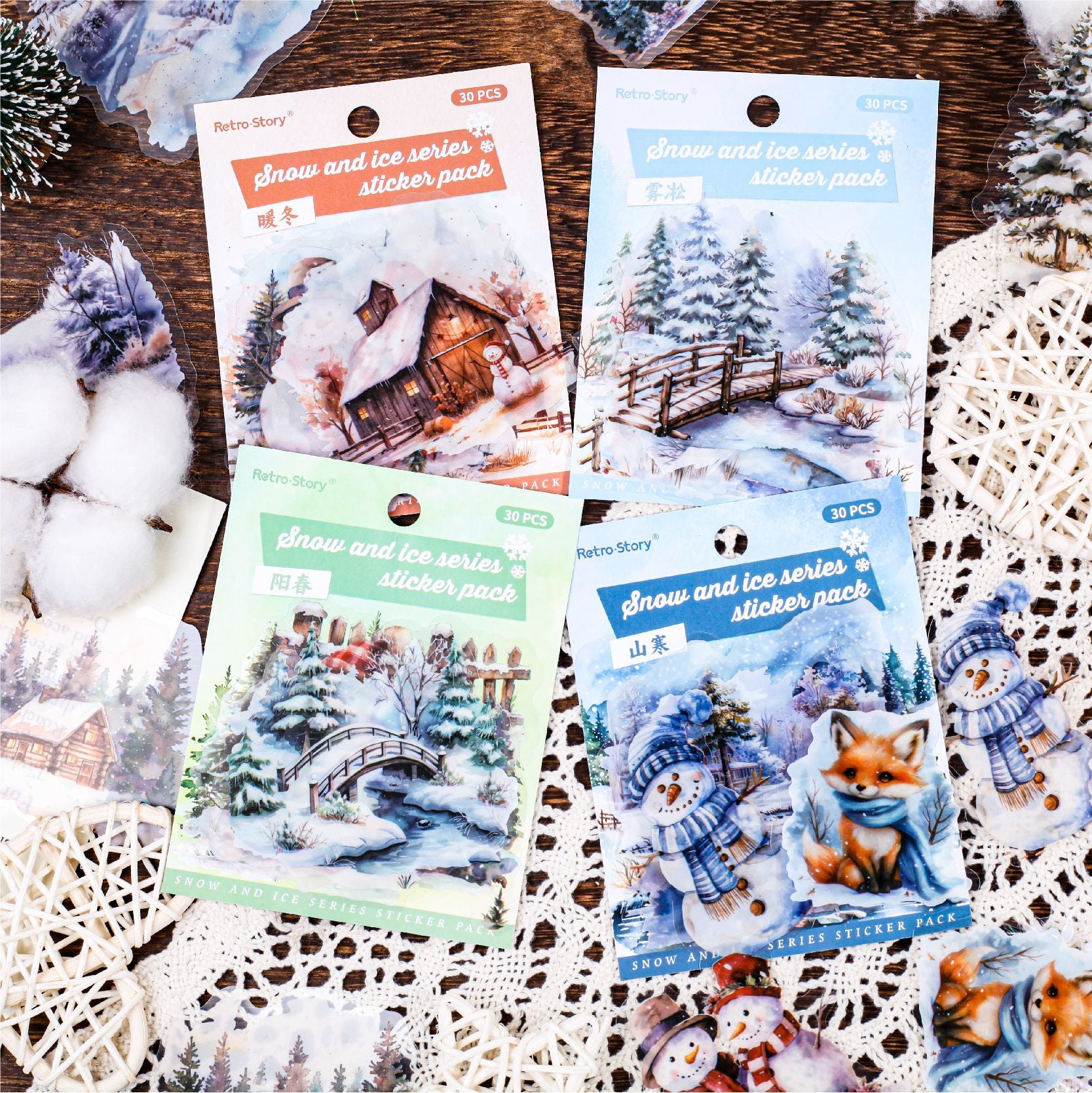 Ice & Snow Sticker Pack - PET - ViktaShop